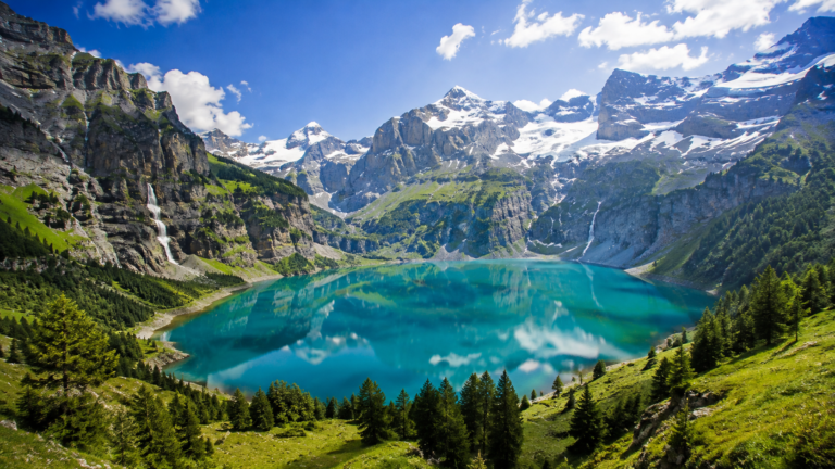 Lake Oeschinen (Oeschinensee), Kandersteg, Switzerland
