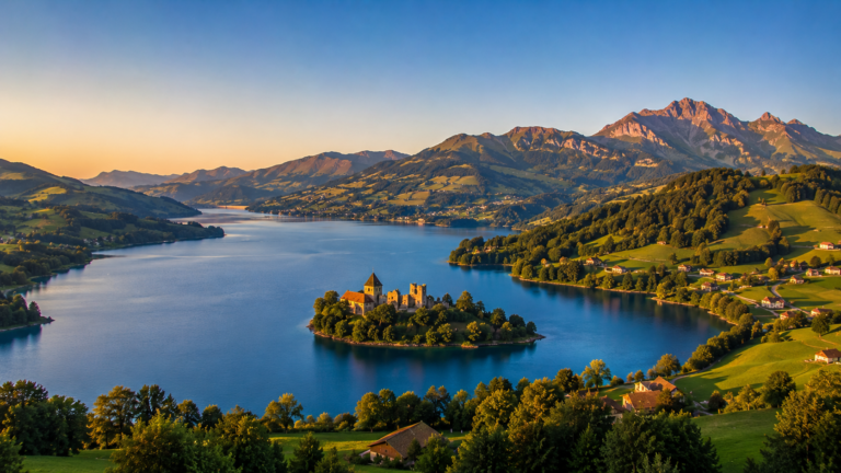 Lake Gruyère, Bulle, Switzerland