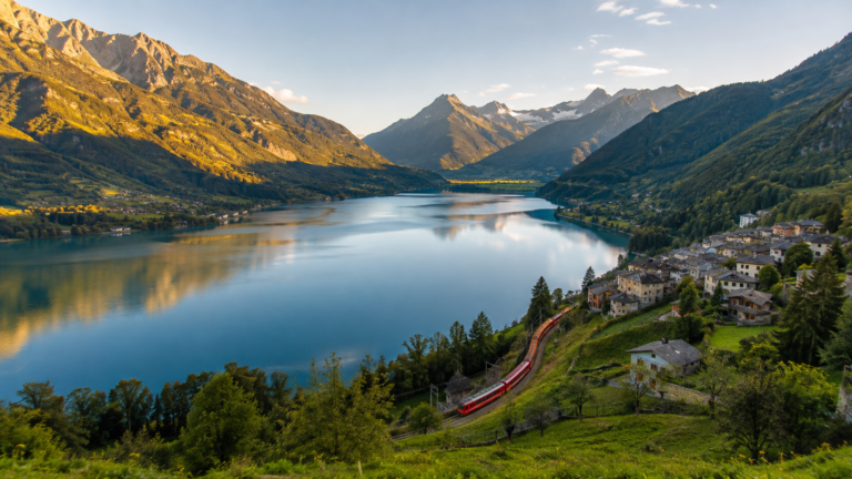 Lake Poschiavo, Poschiavo, Switzerland