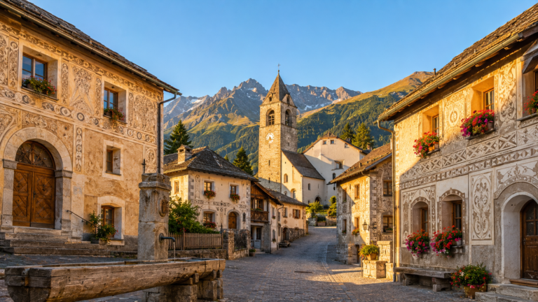 Sent Historic Village, Sent, Switzerland