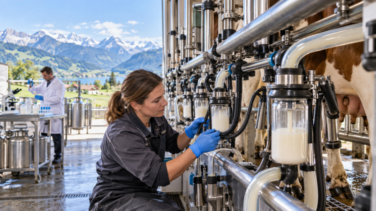 Scientists Detect Rubber-Linked Chemicals in Swiss Raw Milk, Raising Questions About Dairy Equipment