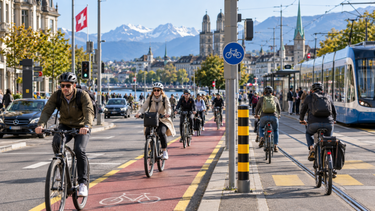 Study Finds Swiss Cyclists Face Higher Crash Risk Than Riders in the Netherlands
