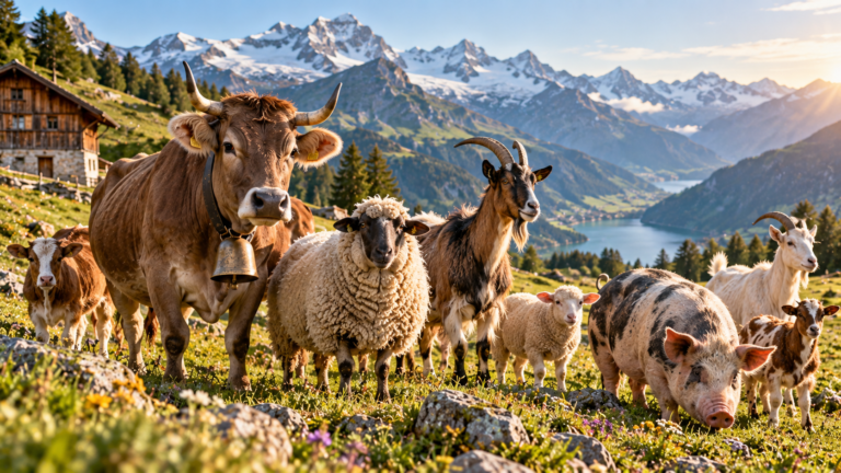Swiss Post Highlights Endangered Farm Breeds With New Stamp Collection