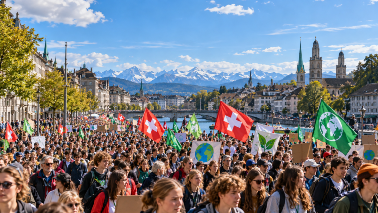 Thousands Rally Across Switzerland Calling for Stronger Climate Policies