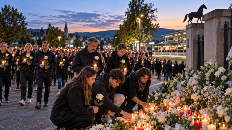 Hundreds Gather in Aarau to Honor Victims of Deadly Rave Shooting